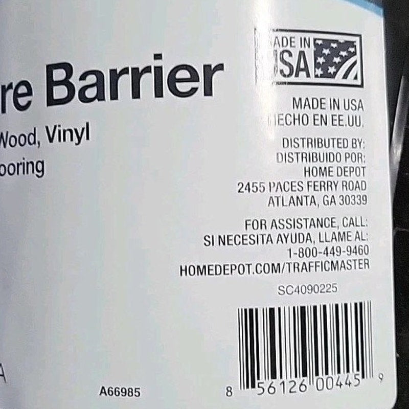 Moisture Barrier Underlayment, 200 Sq Ft 10' x 20' 6 Mil Vinyl Laminate Hardwood