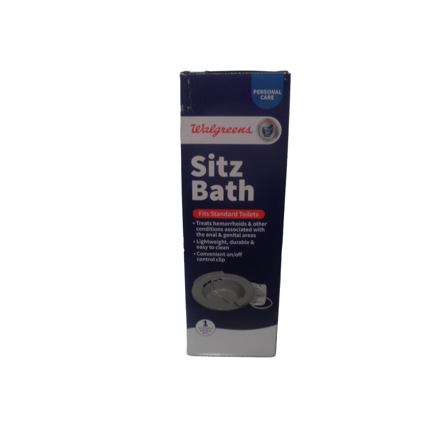 Walgreens Personal Care Sitz Bath with 1 Basin &1 Bag, Fits all Standard Toilets