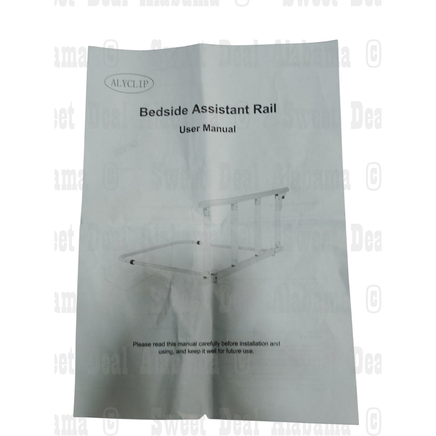 Bed Rail for All Bed Sizes 36.6"x15.8" Folding Assist Handle for Fall Prevention