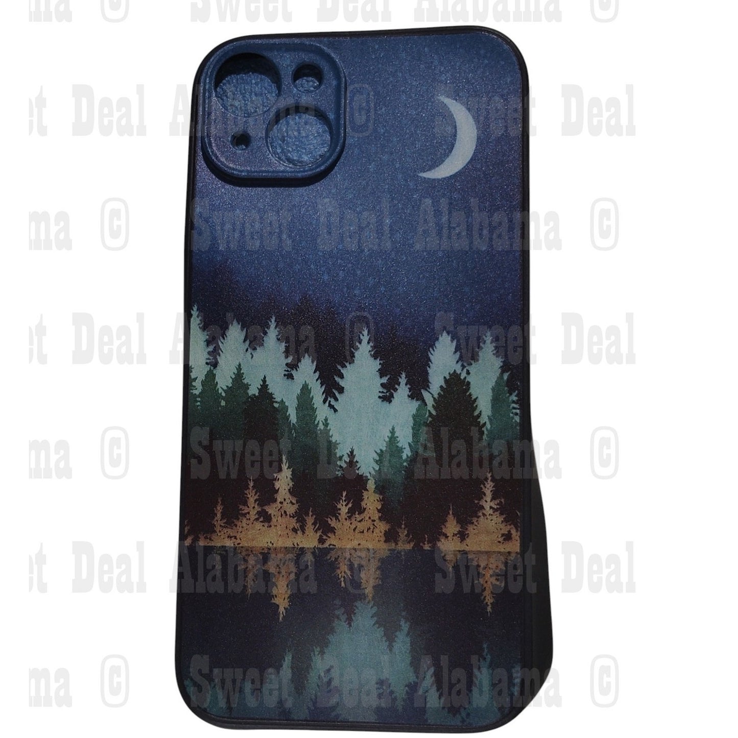 Cellphone Case For iPhone 15 Bumper Case, Night Time Lake View Graphic