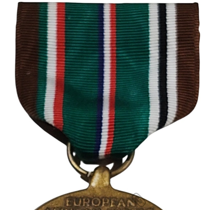 WW II U.S. European African Middle Eastern Campaign Medal w/ Pinback, 1-5/16"D