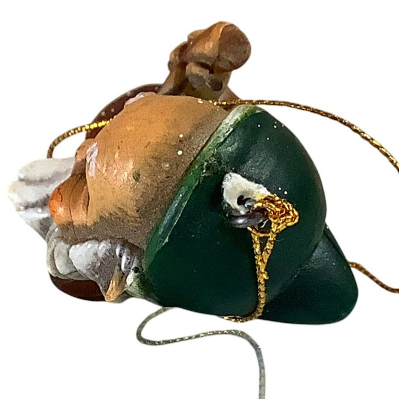 Vintage Miniature Gnome Figurine, Ornament, Made in Hong Kong 3-1/8"H x 1"W