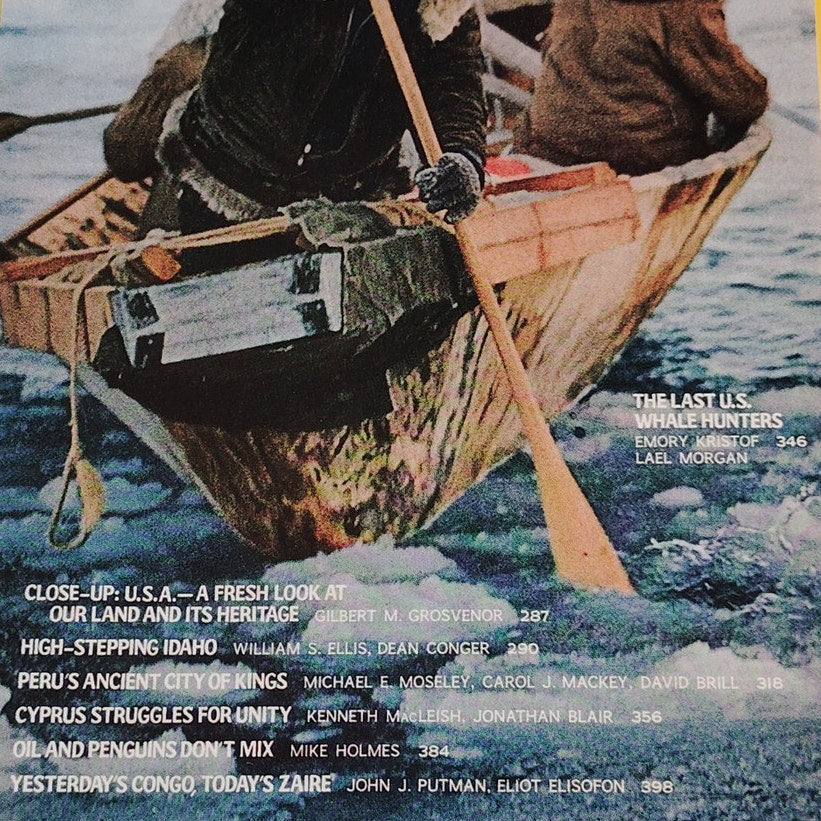 National Geographic Magazine – March 1973, Peru, Zaire, Whaling, Cyprus, Penguin