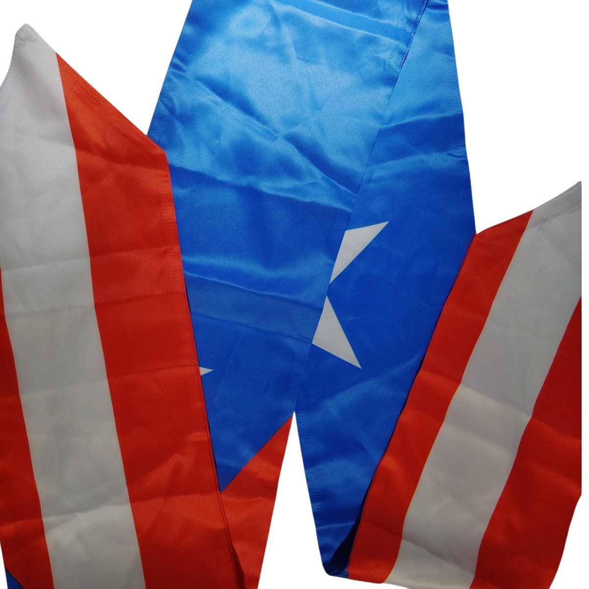 Puerto Rican Flag Sash 6"x64" Fabric Costume Accessory Red White Blue Pride Wear