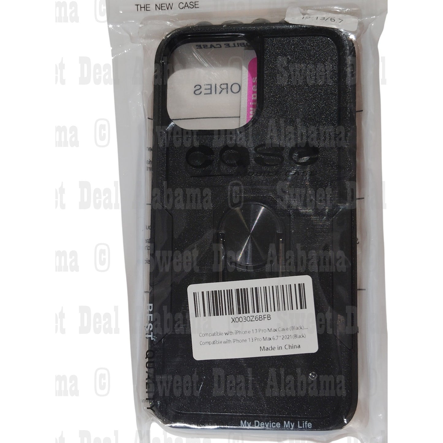 Device For Life For iPhone 13 Pro Max Case, Black w/ 2 Camera Lenses Protectors