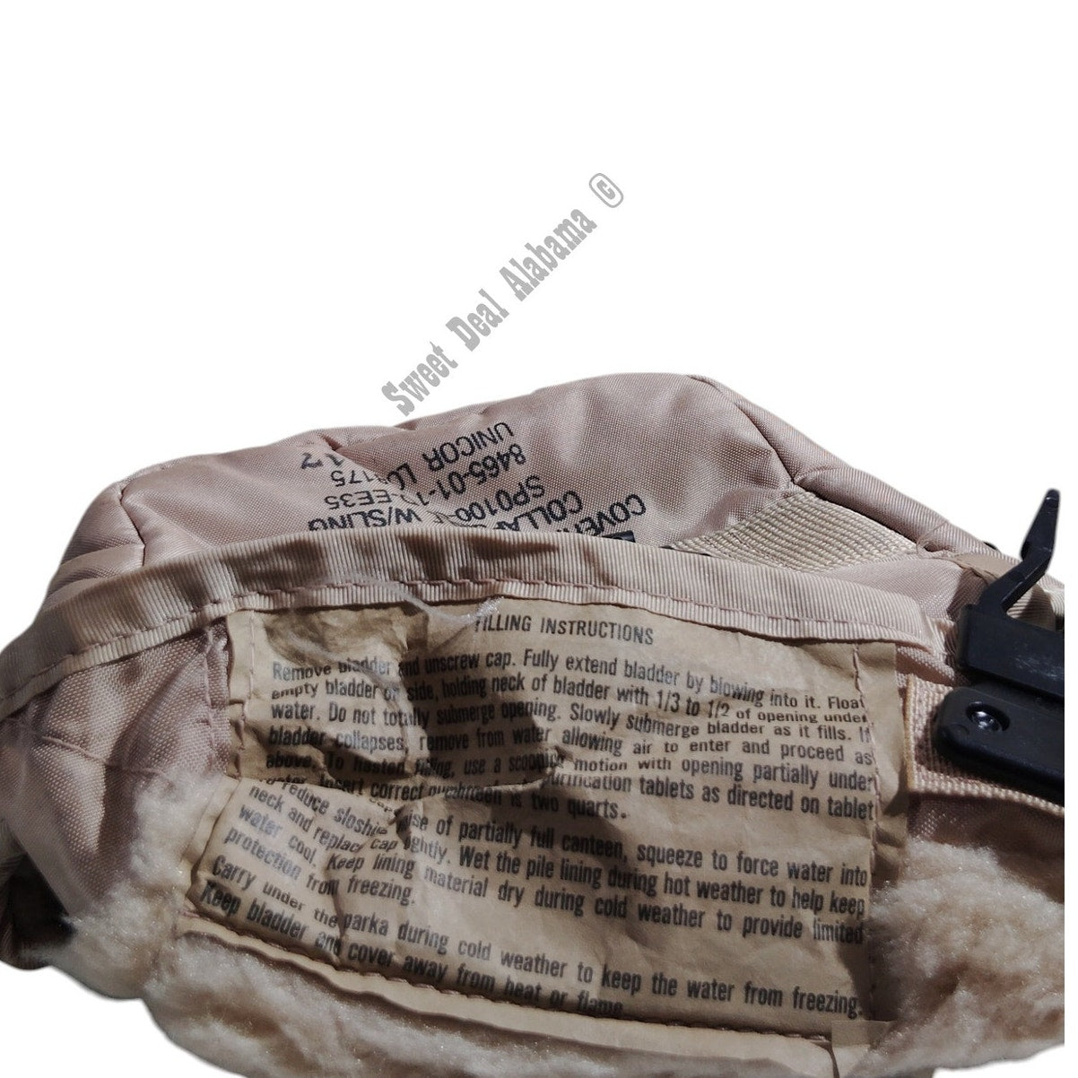 2001 2 QT Collapsible Water Canteen Pouch Carrier Cover, Desert Tan With Bladder