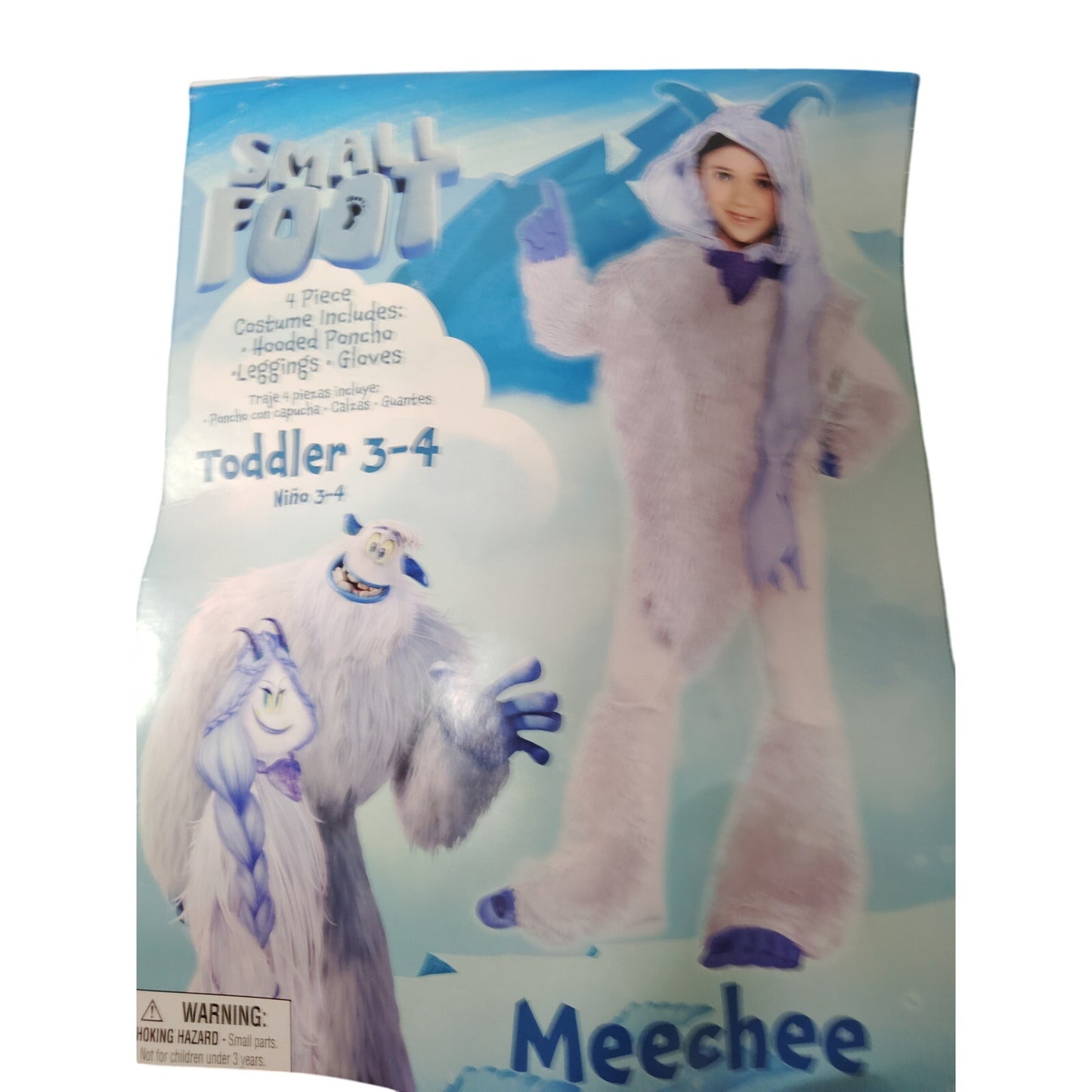Kids Girls Meechee Costume Smallfoot 3-4T Multi-Colored