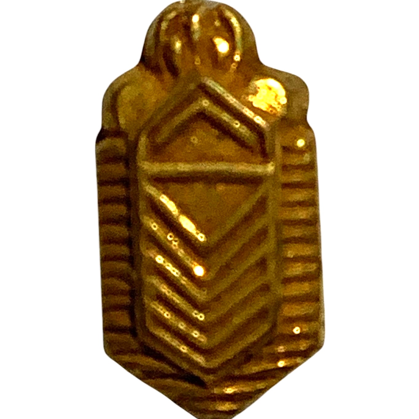 1 Pair Brass Military Emblems 1/2" x 1/4", Use U/K, Flat Backs, Detailed Fronts