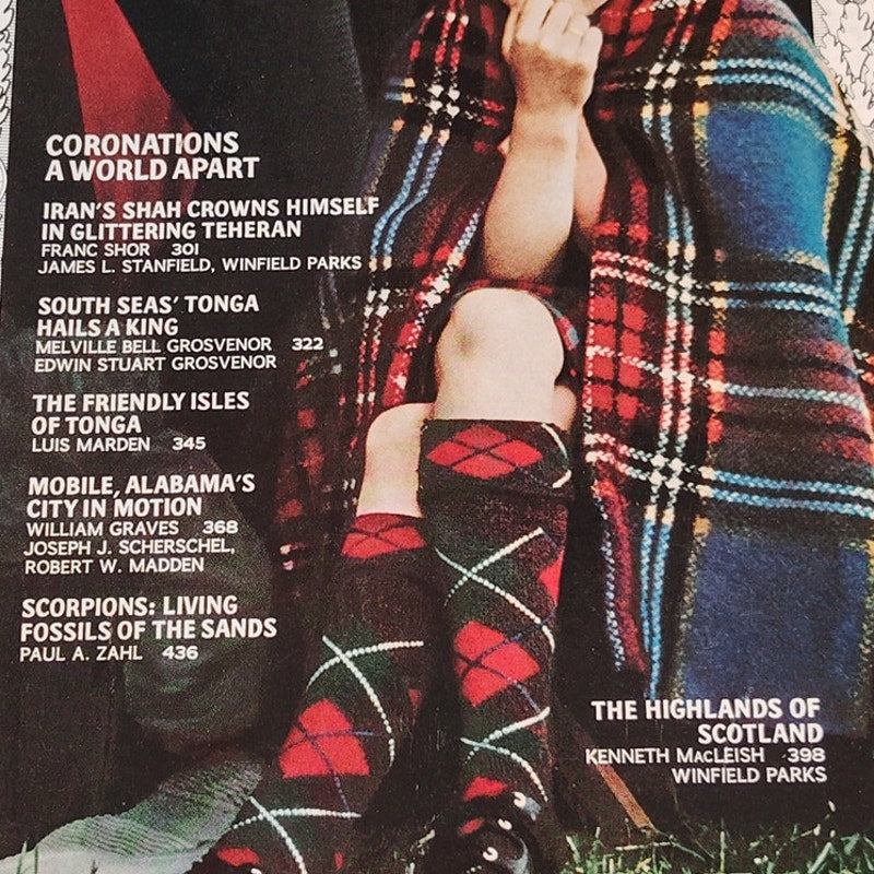 National Geographic Magazine – March 1968, Iran, Tonga, Scotland, Mobile AL