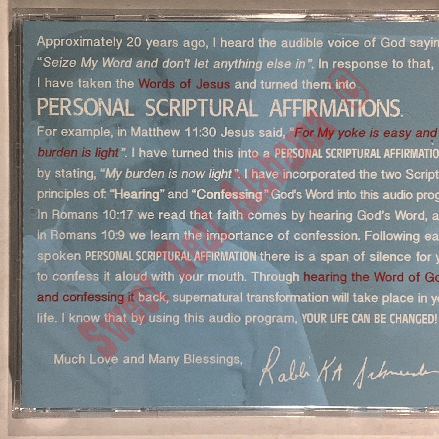 Personal Scriptural Affirmations: Seize My Word Part 2 by Rabbi K.A. Schneider