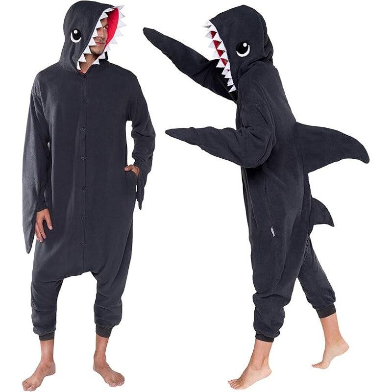Funziez! Adult Onesie Cosplay, Theme Party, Halloween Costume, Grey Shark, X-LRG