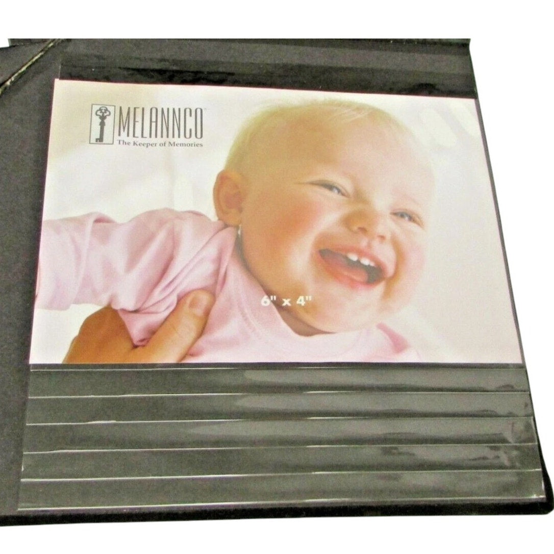 Melannco Pop-Up Photo Album Black “Keeper of Memories” Holds 6x4 Photos
