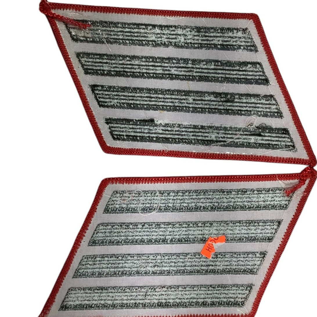 1 Set- 16 Year US Marine Corps Service 4 Stripes - Large Size - Green on RED