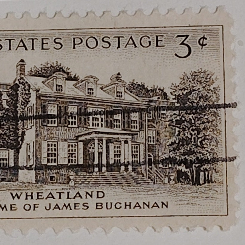 1956 3¢ Wheatland Stamp – Home of James Buchanan – Scott #1081 – Commemorative