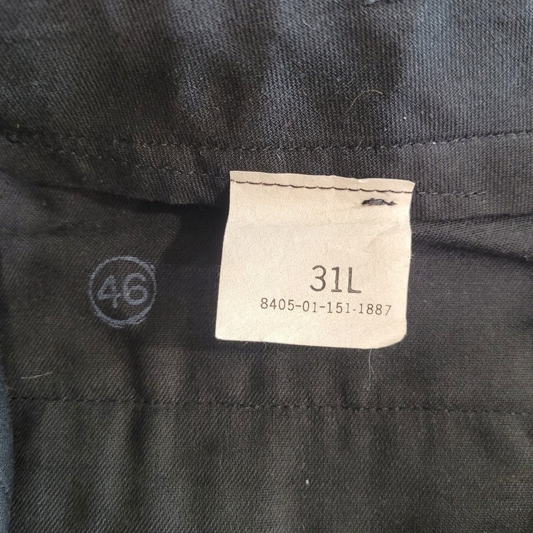US Navy Dress Trousers - Size 31L - Blue 3346 - Poly/Wool Tropical MIL-T-41828H