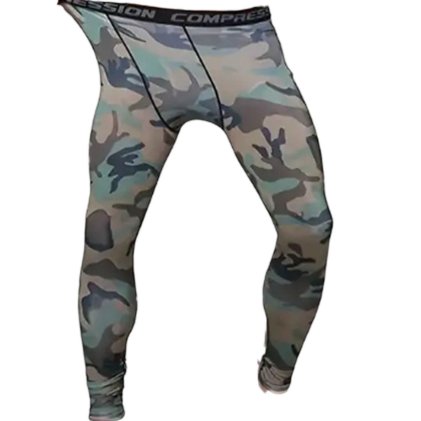 Unisex Woodland Camo Stretch Long Johns 27.6-29.2"W x 27"L