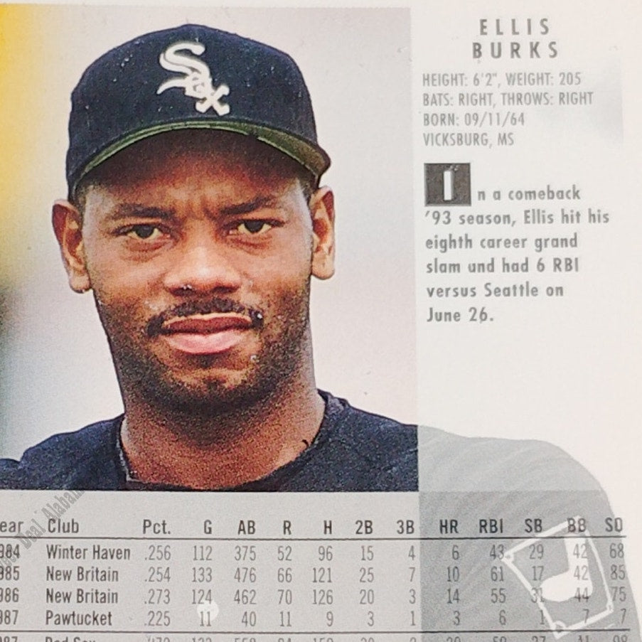 Ellis Burks, Chicago White Sox #78, 1994 Fleer Baseball Collector's Card