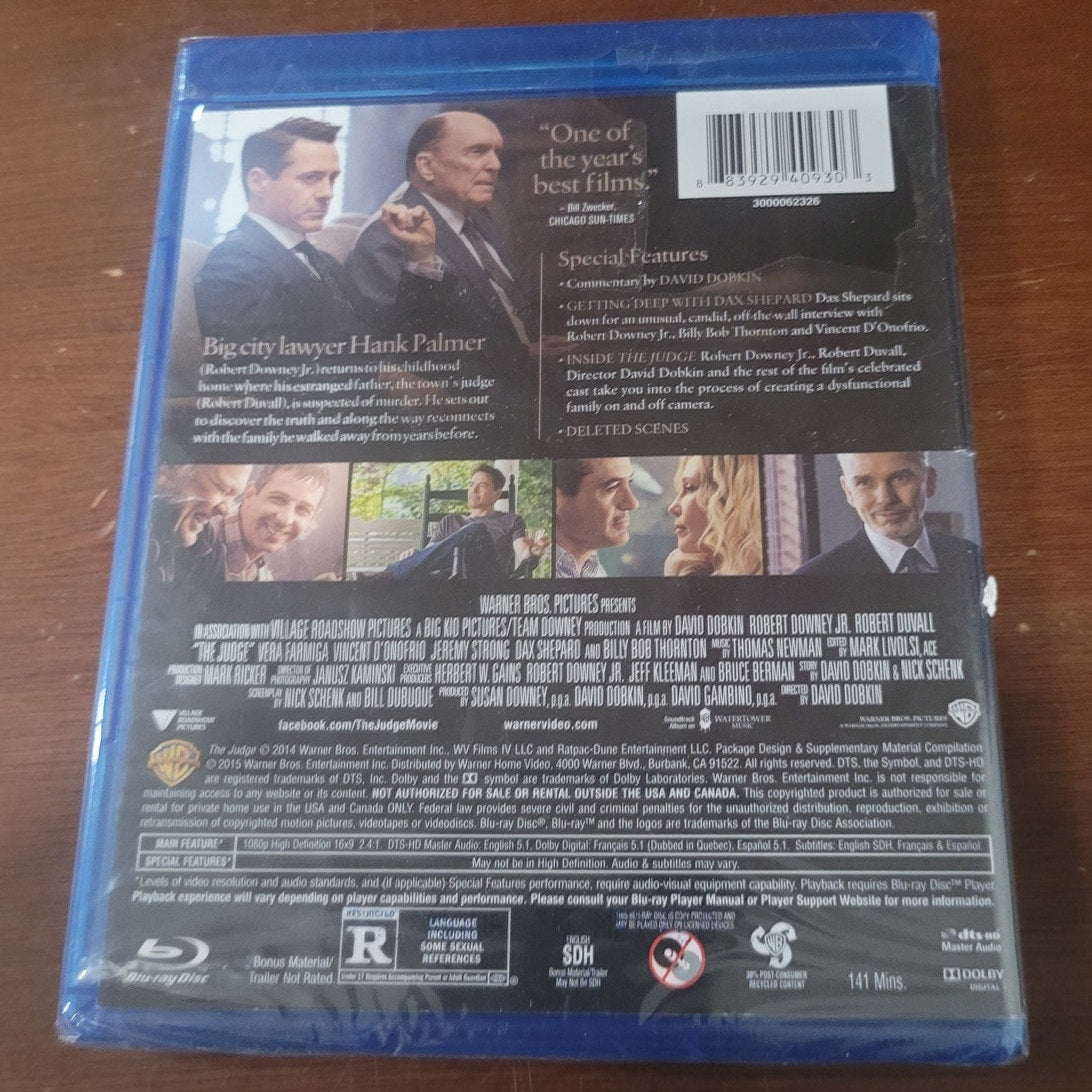 The Judge Blu-ray Legal Drama Robert Downey Jr Robert Duvall Courtroom Film 2014