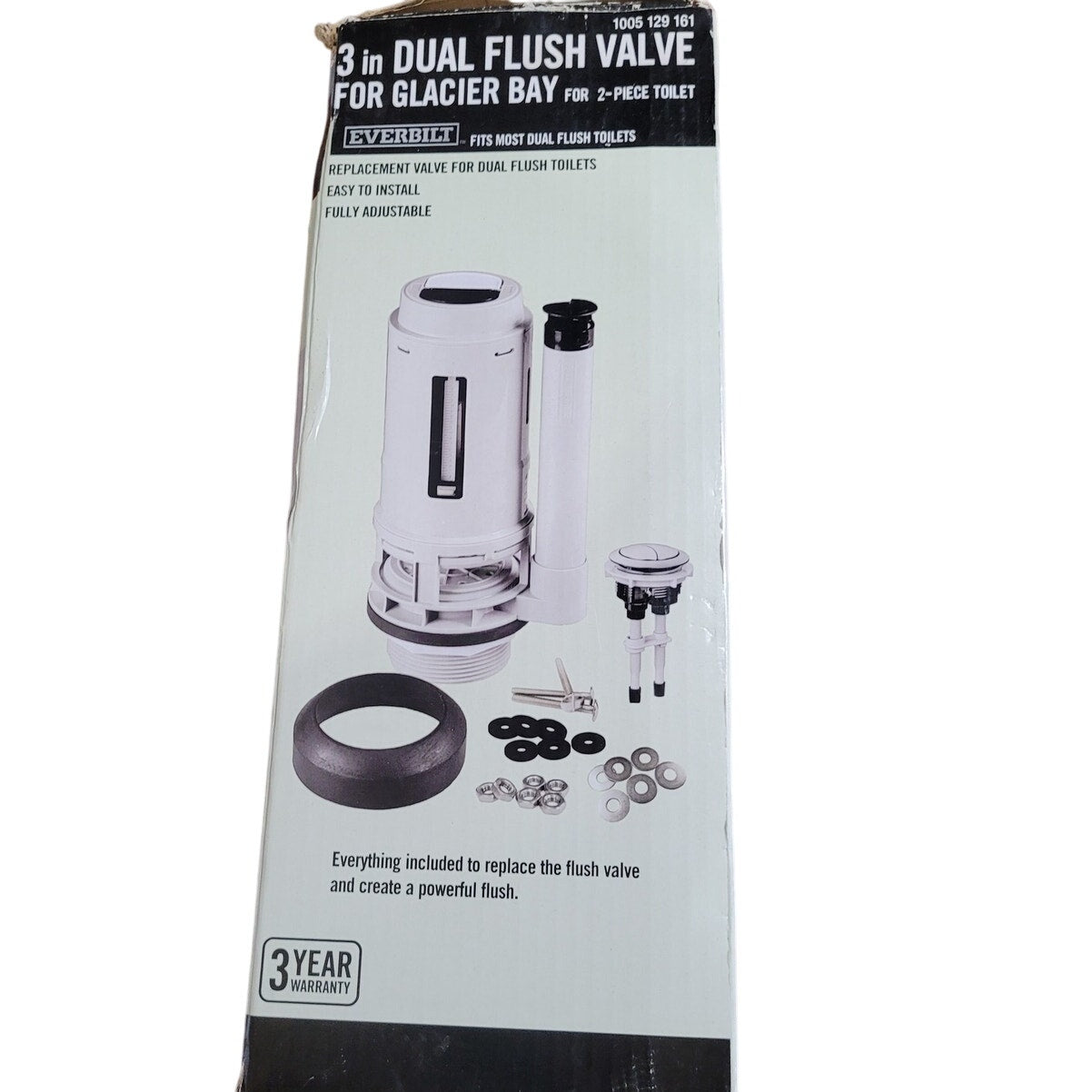 Everbilt Dual Flush Valve for Glacier Bay 3 in. Toilets, NIB