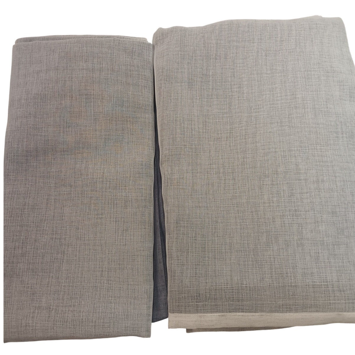 Elegant Blue Ombre Sheer Curtains– Gradient Faux Linen Panels, Set of 2 (52x108)