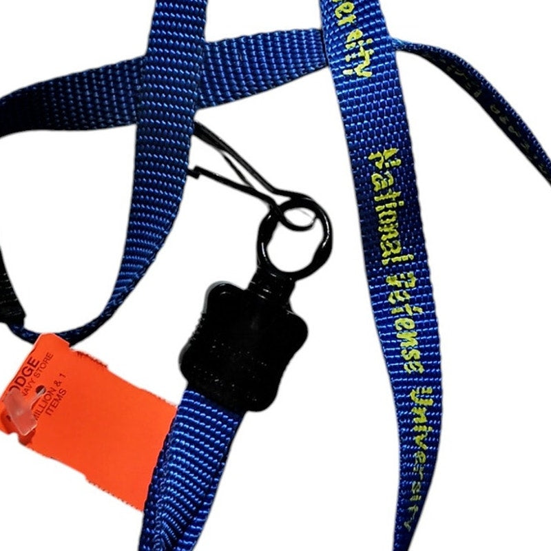National Defense University Lanyard, 1/2"W, w/ End Clip for Badge/ Keyring 17"L (34")