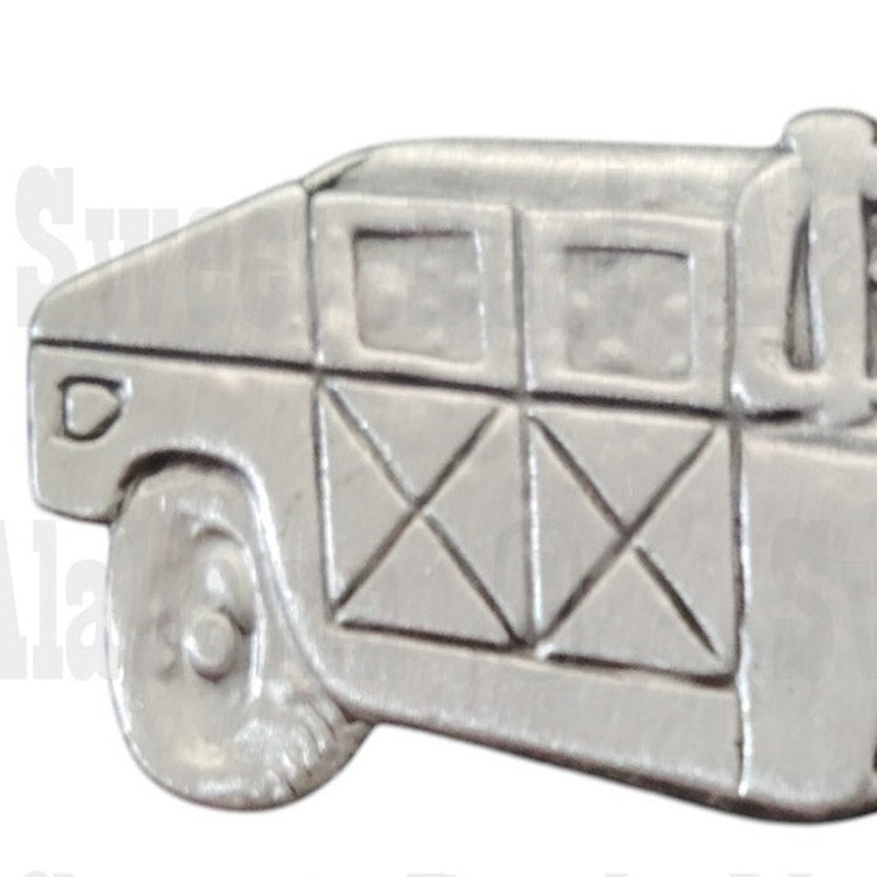 Large Humvee Hummer Vehicle, Collector's Hat, Lapel, Brooch Pin 1-3/4"W x7/8"H