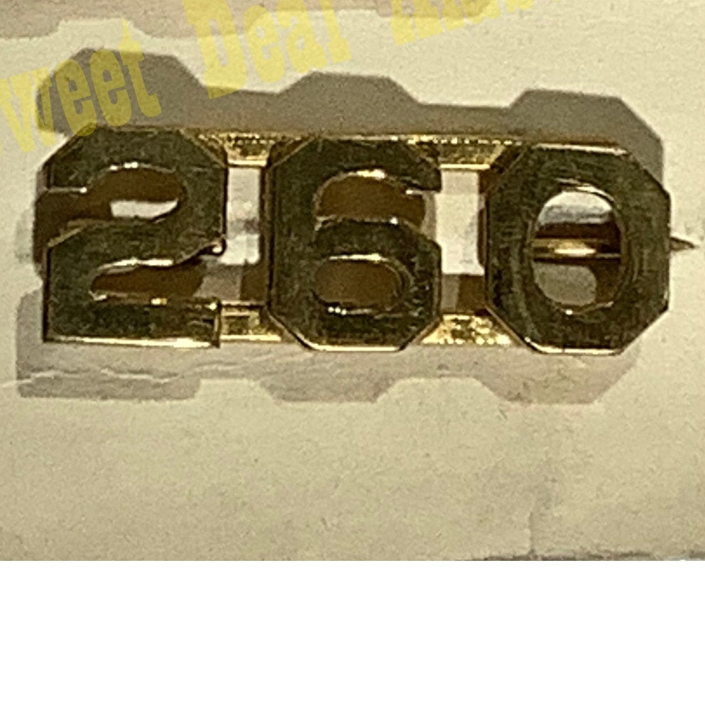 Early/Mid 1900s Brass C-Clasp Number "260" Collar Device 3/8"H Hat / Lapel Pin