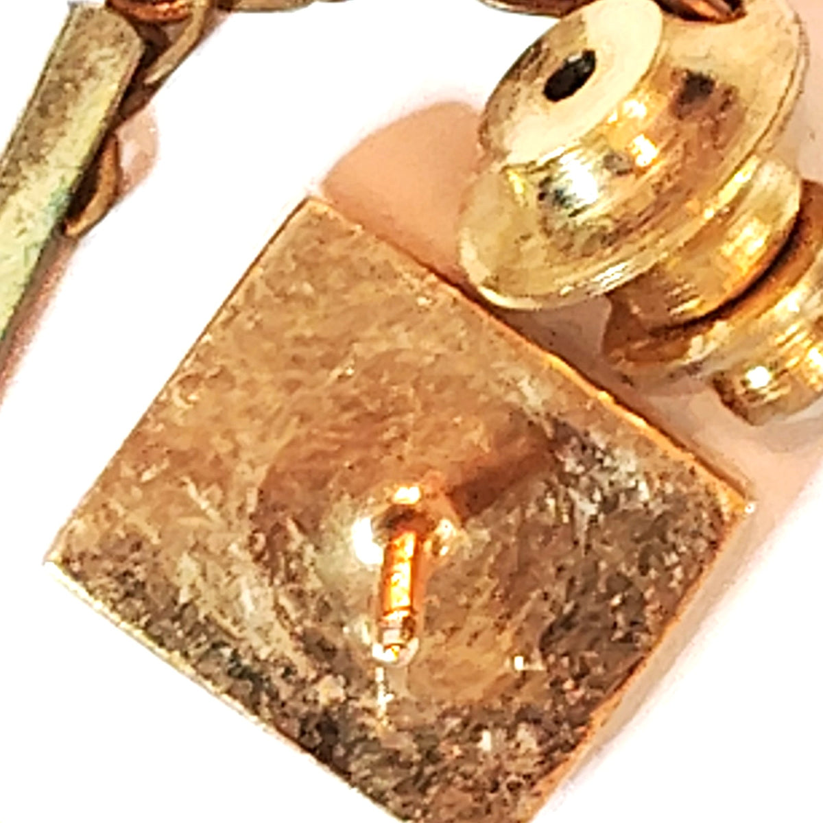 Vintage Egyptian Revival Gold Black Enamel Kneeling Figure Tie Tack Pin
