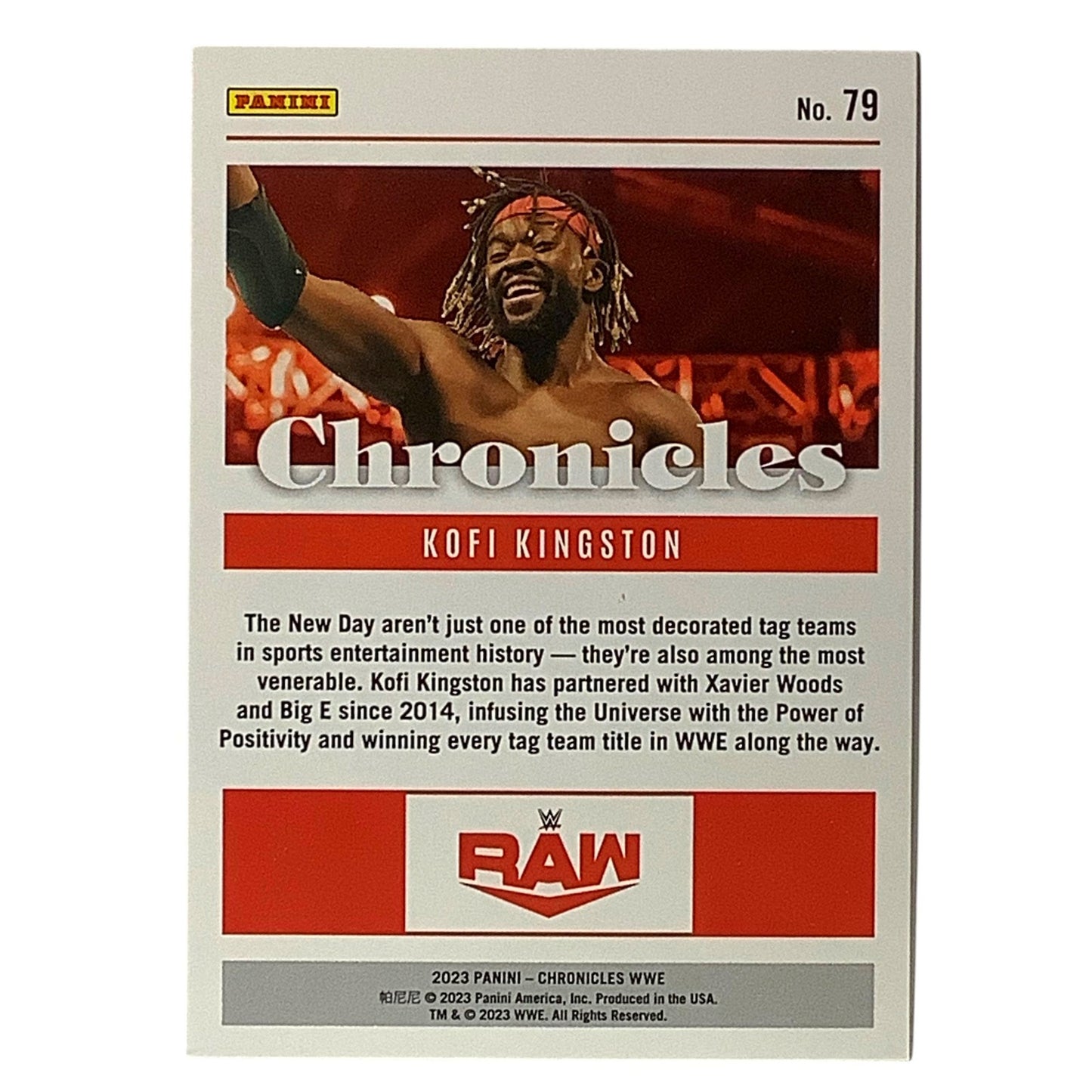 Kofi Kingston, WWE, Card 79, 2023 Panini - Chronicles WWE Collectors Card, NM+