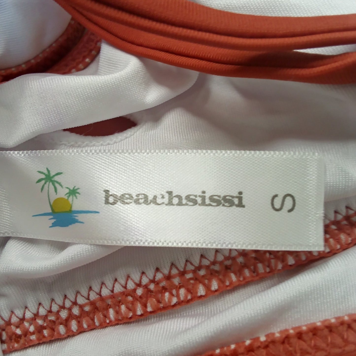 Beachsissi Twist Front Bikini Top Solid Bronze Women’s Swim Top Small (4-6)
