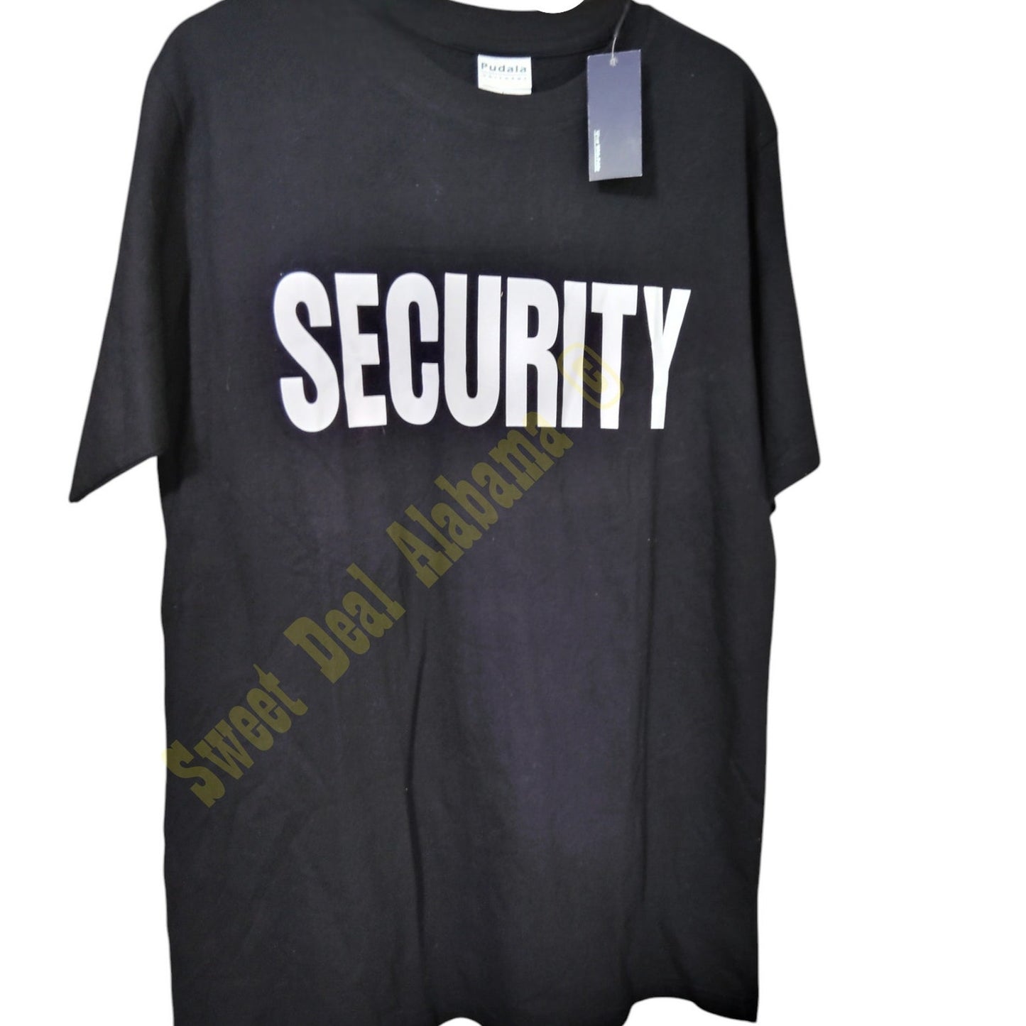 Pudala Black Tactical Shirt – "Security" – Short Sleeve, Size: Medium