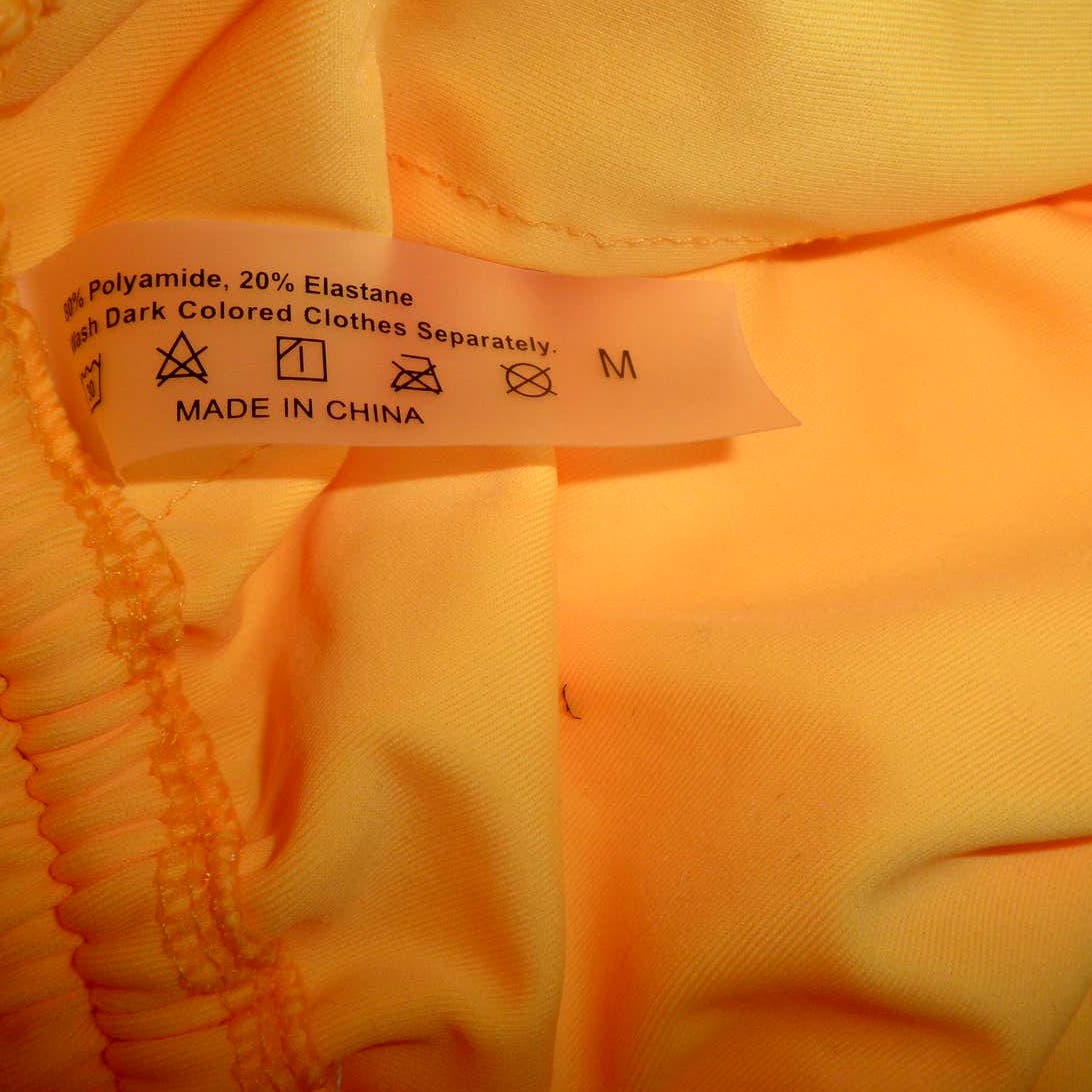 Brazilian One Shoulder Tummy Control Ruched Swimsuit, High Cut, Yellow, Medium