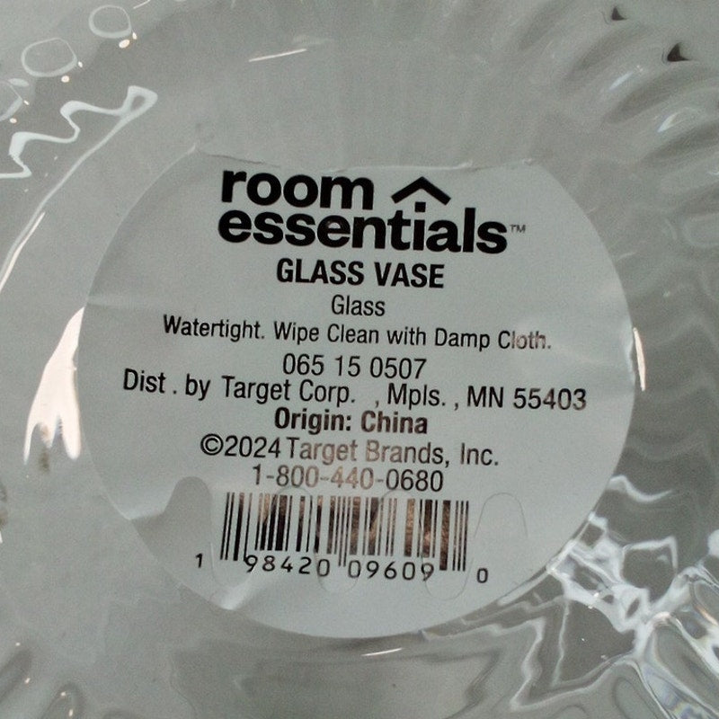 4‑Pack Round Glass Vase – Clear Glass – Room Essentials – 4.5" Tall × 4.5" Wide