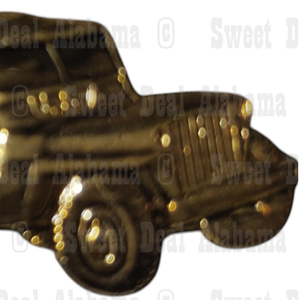 WWII-Style Military Jeep Vehicle Collector's Hat, Lapel Pin 1-1/4"W x 3/8"H