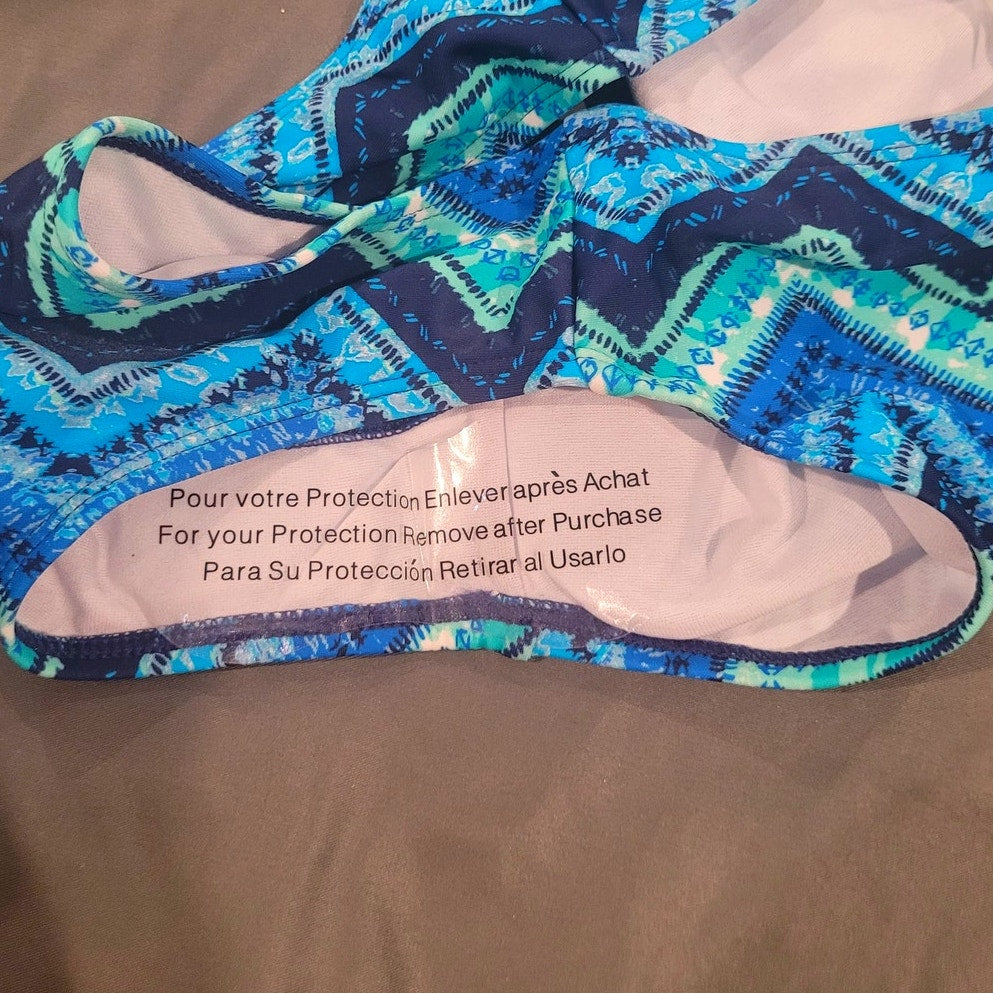 Kanu Surf Girls' Alania Beach Sport Swimsuit Bottoms, Kirsten Blue Chevron, 10