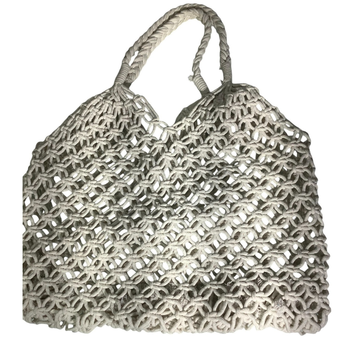 Retro Women Tassel Hand, Shoulder Tote Bag, Natural Beige, 15.07" x 11.81"