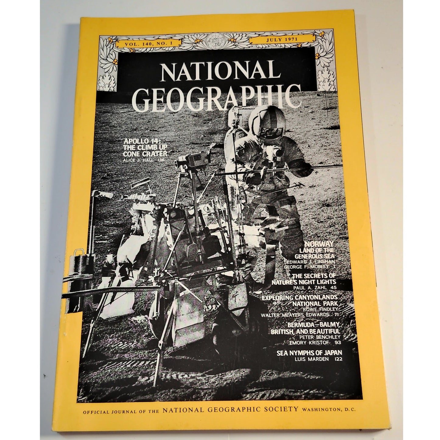 National Geographic Magazine – July 1971, Apollo 14, Canyonlands, Norway