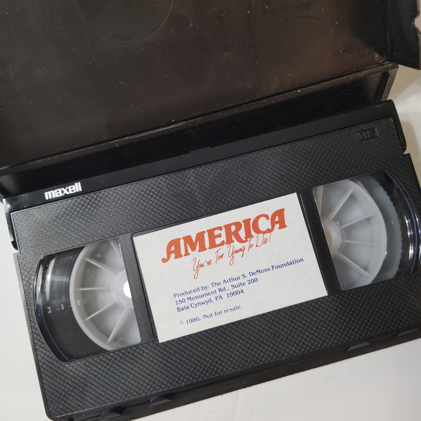 America: You’re Too Young to Die VHS 1986 Arthur S DeMoss Foundation Documentary