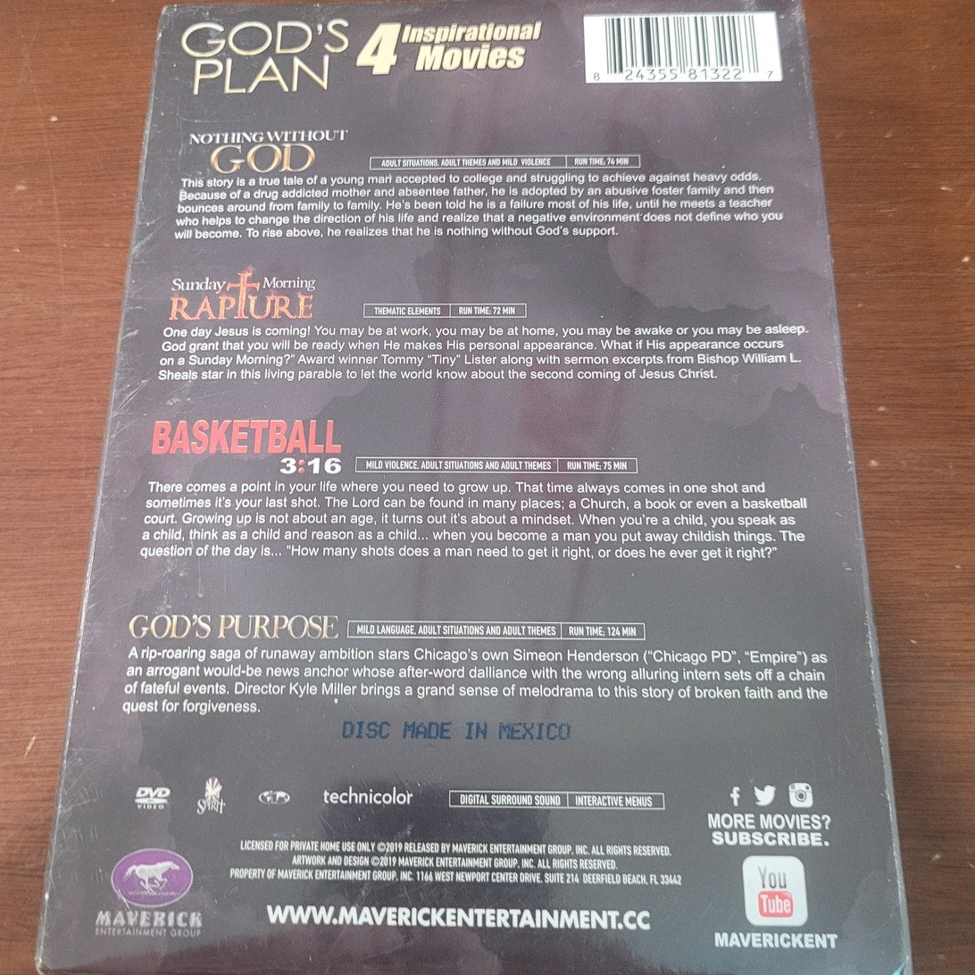 4 Movies - Nothing w/o God Sunday Morning Rapture Basketball 3:16 God's Purpose