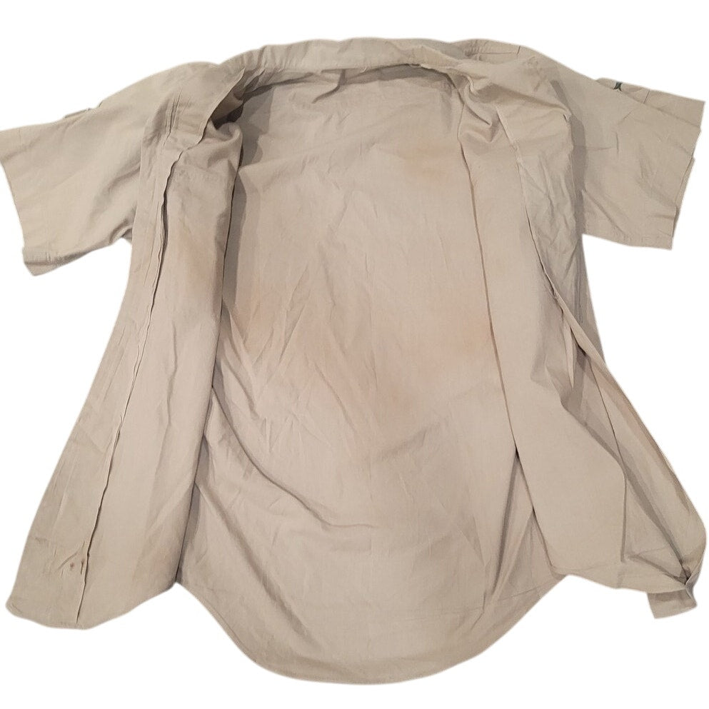 Korean War Era USMC Khaki Cotton Short Sleeve Shirt – Size Small
