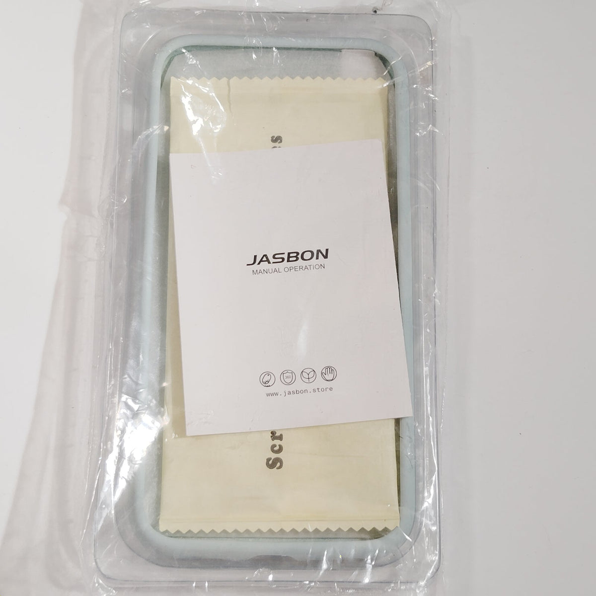 JASBON Mint Green Liquid Silicone Case For iPhone X/XS w/ Screen Protector