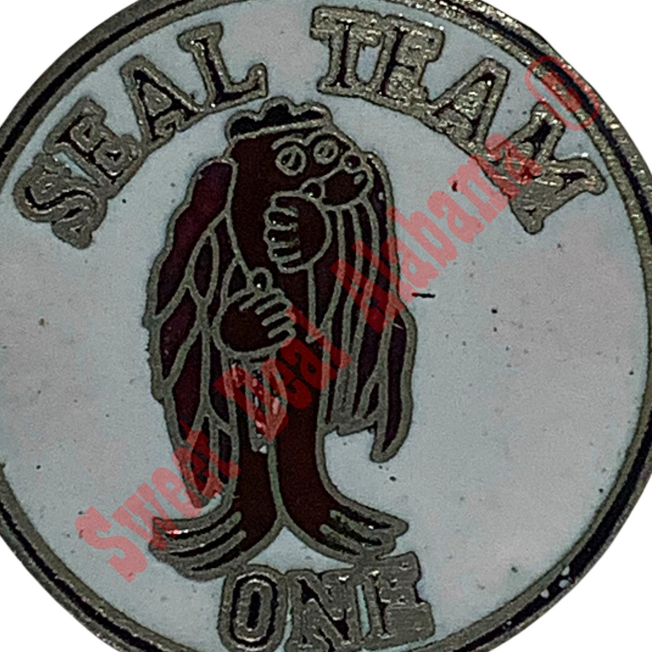 Vintage Navy Seals Team 1 (One) Hat, Lapel or Tie Pin, 1" Diameter