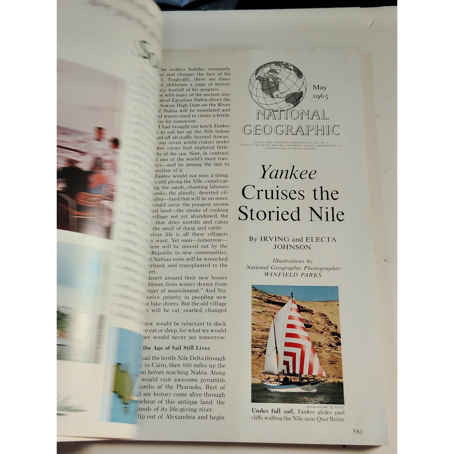National Geographic Magazine May 1965 | Nile Valley, Alaska & Ancient Shipwrecks