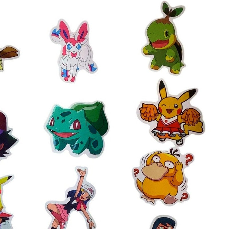 Lot of 20 Pokemon Stickers Pictured, Great for Scrapbooking and More