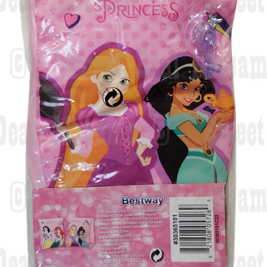 Disney Swim Armbands Floaties, Features Snow White, Ariel, Belle & Rapunzel