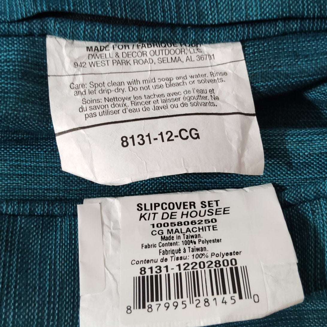 Laurel Oaks CushionGuard Malachite Lounge Chair Slipcover Set 23.75"Wx24"/21.5"D