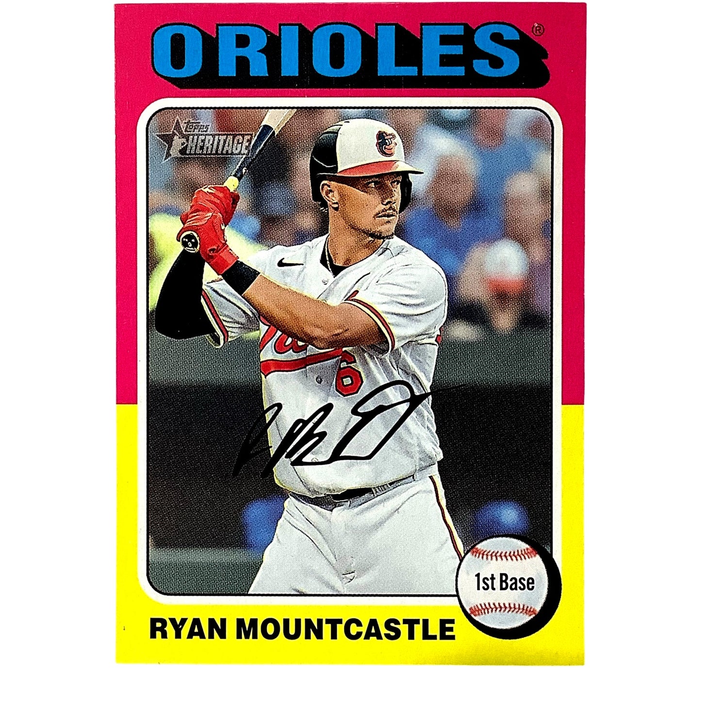 2024 Topps Heritage - Ryan Mountcastle, Orioles 1B, Card #338, NM+