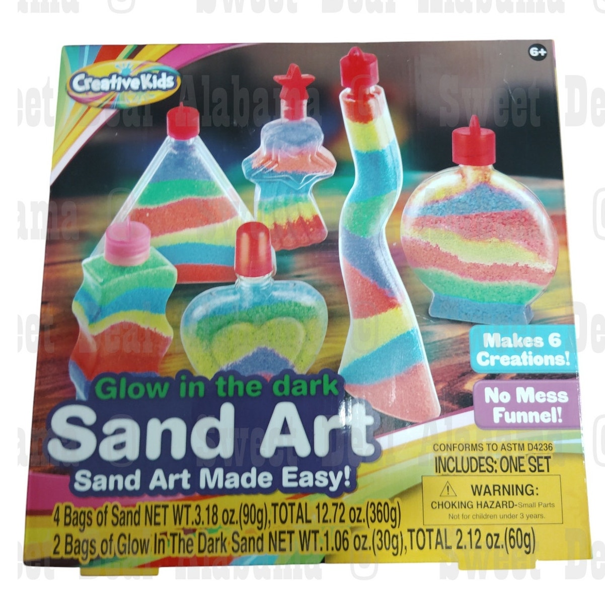 Creative Kids Glow-in-The-Dark Super Sand Art Kit - DIY Craft Set - Ages 6+