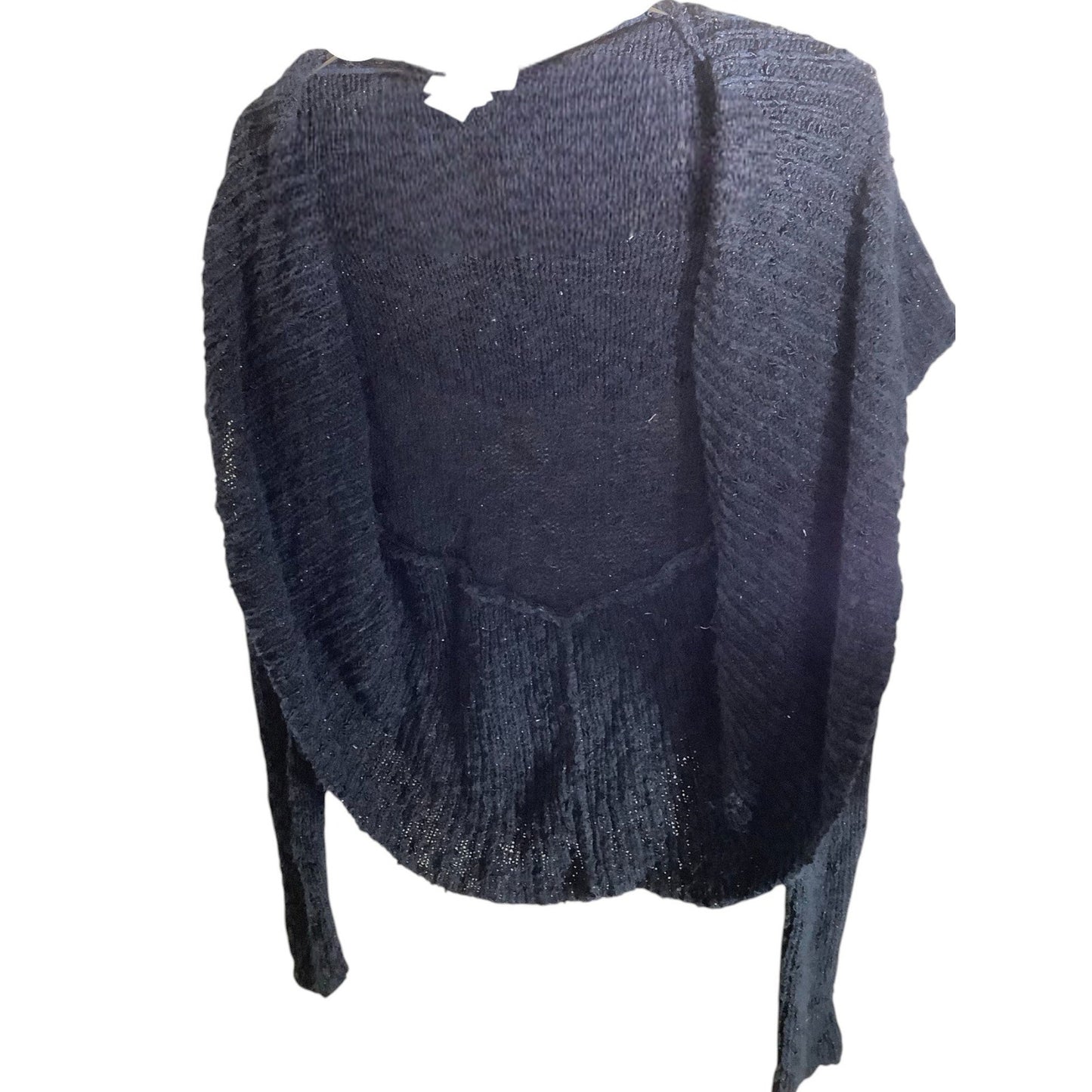 White House Black Market, Black Cardigan Shrug Sweater, Open Front, Black, Small