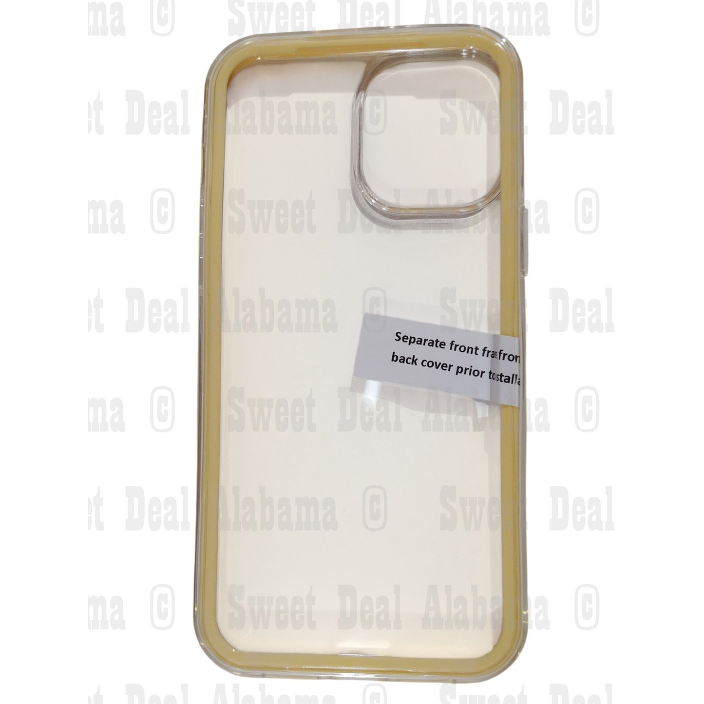 Creative Cellphone Case For iPhone 12 Pro Max (6.7"), Clear, Yellow Trim